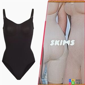SKIMS Kim Kardashian Seamless Sculpt Brief Bodysuit Onyx 2x/3x SH-BSB-0348 NWT